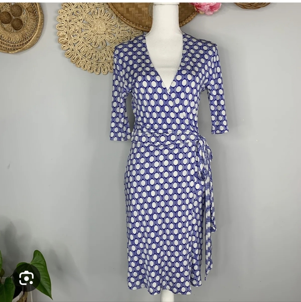 Robert Graham blue silk blend dress size 4